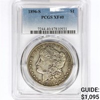 1896-S Morgan Silver Dollar PCGS XF40