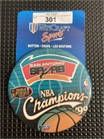 1999 NBA Champions Spurs Button