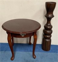 11 - ACCENT TABLE W/ 33"T CANDLE HOLDER