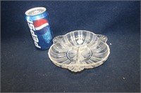 CRYSTAL DIVIDED CANDY DISH