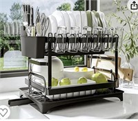 TWO TIER DISH RACK FOR KITCHEN COUNTER