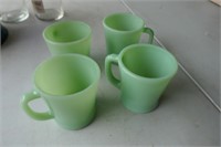 Fire King Jadeite Colour Mugs