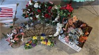 Fake flowers & wreathes