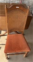 Cane Back Padded Seat Chair