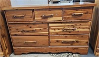 1960s Cedar Dresser With 7 Drawers 51 x 18 x 32