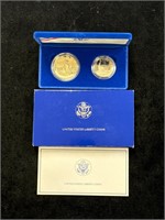 1986 S Proof Liberty Coins in Box with COA