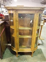 CURVED GLASS CHINA CABINET 39x16x54