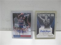 Two Signed NBA BAsketball Cards No COA