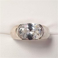 SILVER CZ   RING (~WEIGHT 6G)