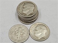 10- 1953 S Roosevelt Silver Dimes