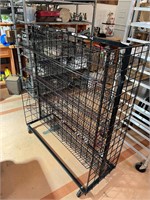 Black Metal 4' Rolling Display Rack