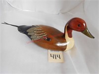 Hand-carved pintail duck.