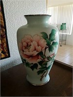 Mint Green Japanese Cloisonne Vase