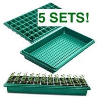 5 SETS Seed Starter Kits 72 Cell Seedling Trays