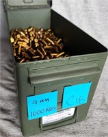 P - 1000 ROUNDS 9MM AMMO (C18)