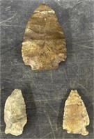 (BC) Lot Of 3 Midwest Arrowheads