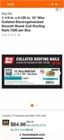 Collated roofing nails