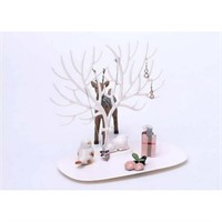 White  Magik Jewelry Deer Tree Stand Display Organ