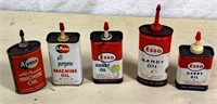 5pcs A-Penn & Esso handy oil cans