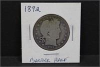 1892 Silver Barber Half Dollar