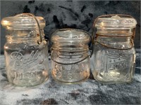 Antique Glass Jars with Lids