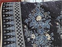 Vintage Blue Floral Quilt