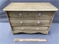 Miniature Antique 3 Drawer Dresser