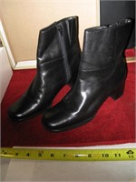 Ladies New Easy Spirit Leather Black Boots Size 6