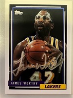 Lakers James Worthy Signed Card with COA