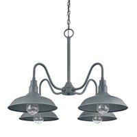 Bell Ridge 30 in. 4-Light Blue Chandelier