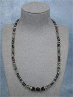 Sterling Silver & Beaded Necklace Hallmarked