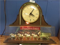 Budweiser Clydesdales Lighted Clock Sign
