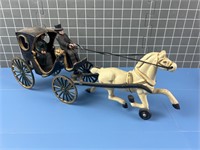 CAST IRON HORSE & BUGGY VINTAGE TOY