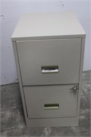 2 Drawer Metal Filing Cabinet with Key