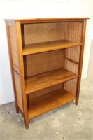 Bookcase with Rattan Sides 30x12.5x42H