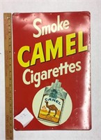 Vintage Camel Cigarettes Tin Sign GREAT COLORS