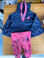 Girls two-piece Carhartt outfit size 3 months.