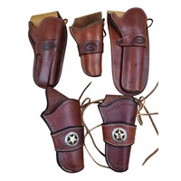 Lot Of 5 Leather Holsters El Paso Saddlery All Nic