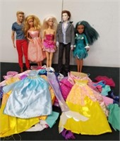 Group of Barbies and one Vampire Doll with