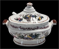 Hand Painted Soup Tureen W/Ceramic Ladle