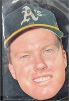 1990 Topps Heads Up Mark McGwire 14 of 24 Oakland