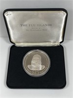 FIJI: 1974 $25 Silver Proof 100th Ann. Cession