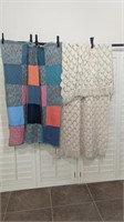 TWO HAND MADE CROCHETED THROWS