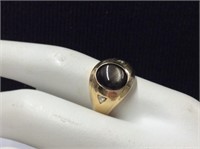 Men’s 14k Black Star Sapphire Ring