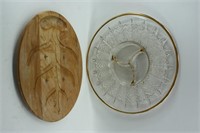 Carving Board with Glass platter