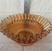 8 inch carnival glass bowl