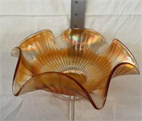 8 inch Carnival glass bowl
