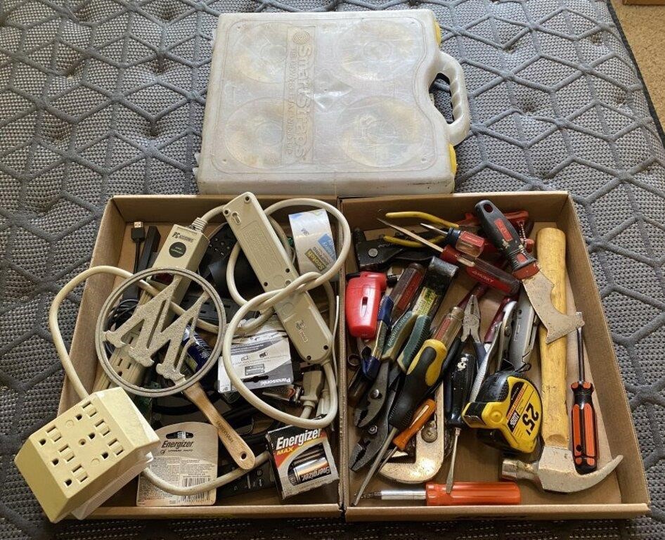 Various Tools Incl. Measuring Tape, Jaw Pliers,