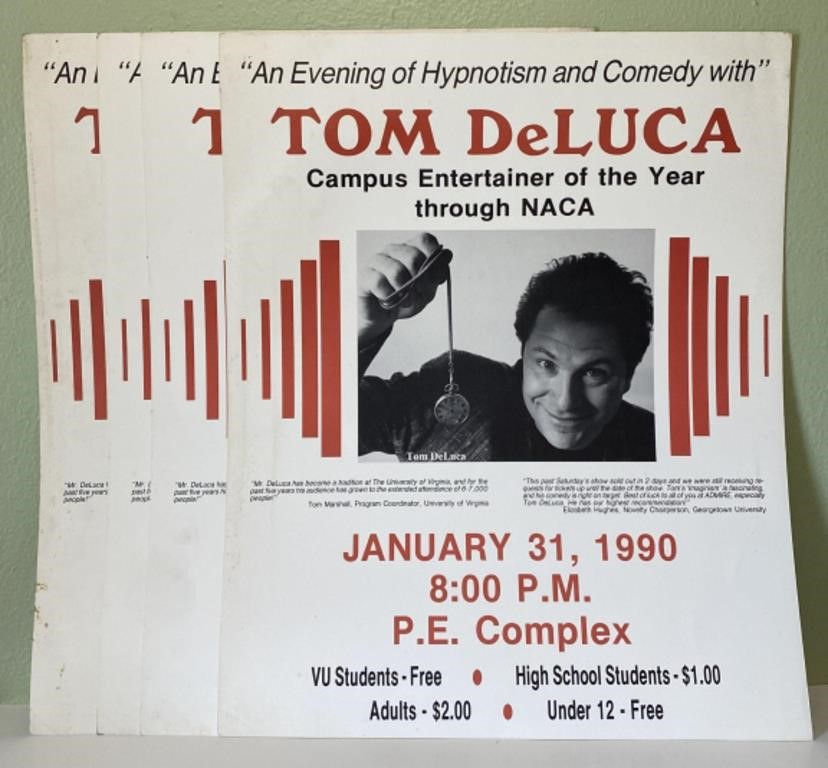 1990 Tom DeLica Performance Posters (17.5”x21.5”)