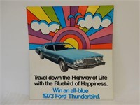 1973 WIN A  FORD THUNDERBIRD CARDBOARD ADVERTISING